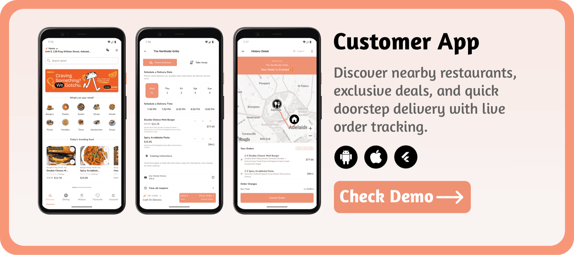 FoodBite Multi Restaurant - Food Delivery App with NodeJS, MongoDB Angular & Flutter