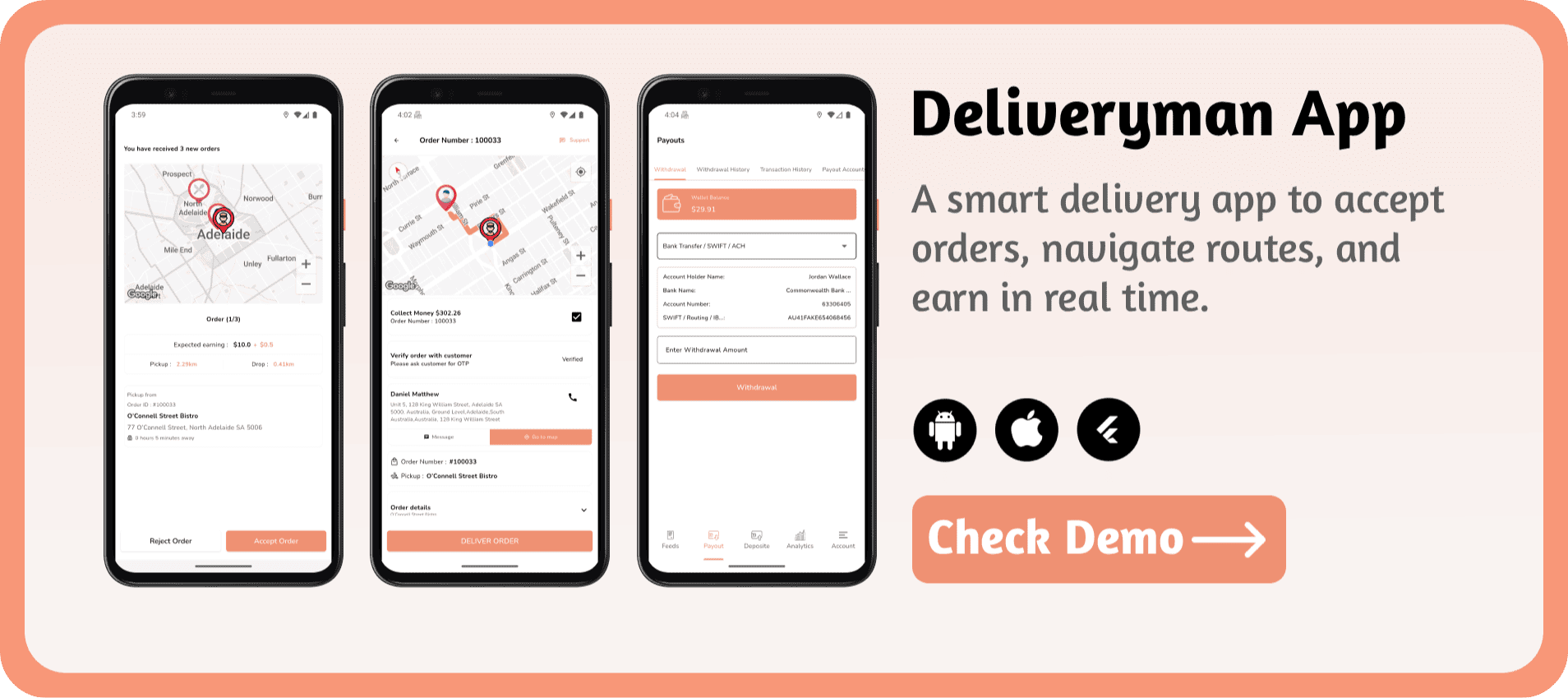 FoodBite Multi Restaurant - Food Delivery App with NodeJS, MongoDB Angular & Flutter