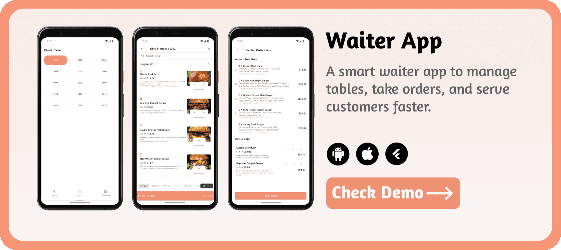 FoodBite Multi Restaurant - Food Delivery App with NodeJS, MongoDB Angular & Flutter