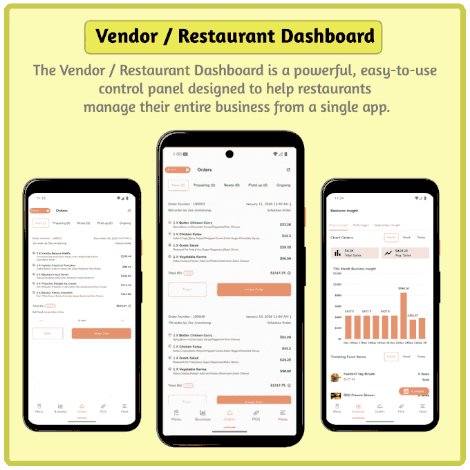FoodBite Multi Restaurant - Food Delivery App with NodeJS, MongoDB Angular & Flutter
